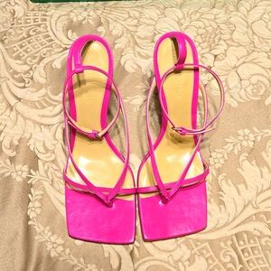 Bottega Veneta Stretch Square Toe Sandal, Size 9.5